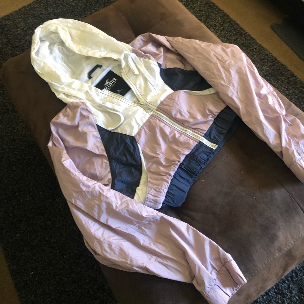 Hollister crop nylon crop jacket